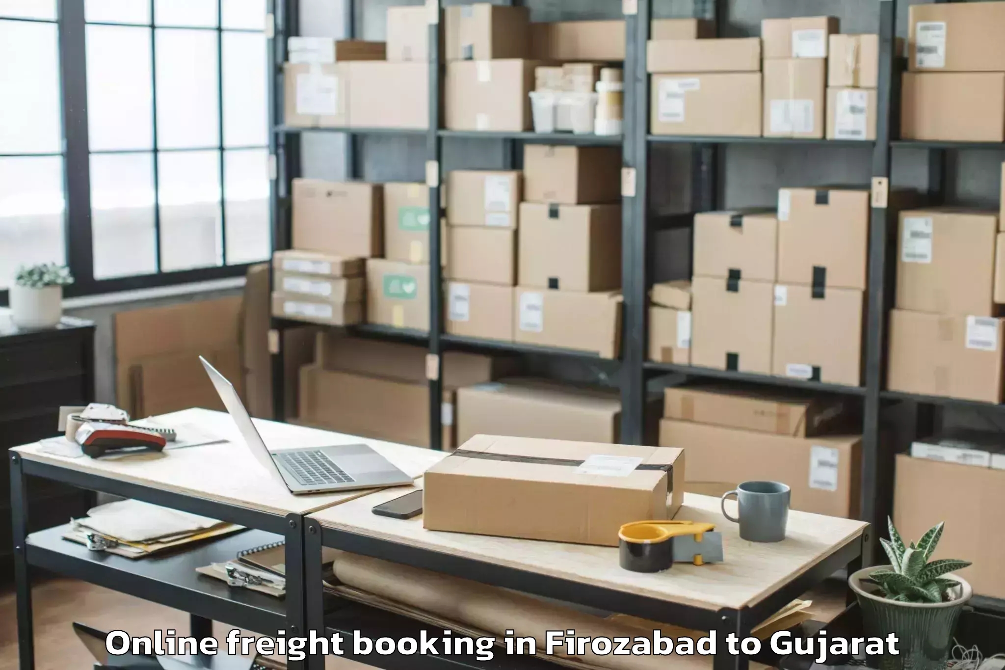 Quality Firozabad to Savarkundla Online Freight Booking